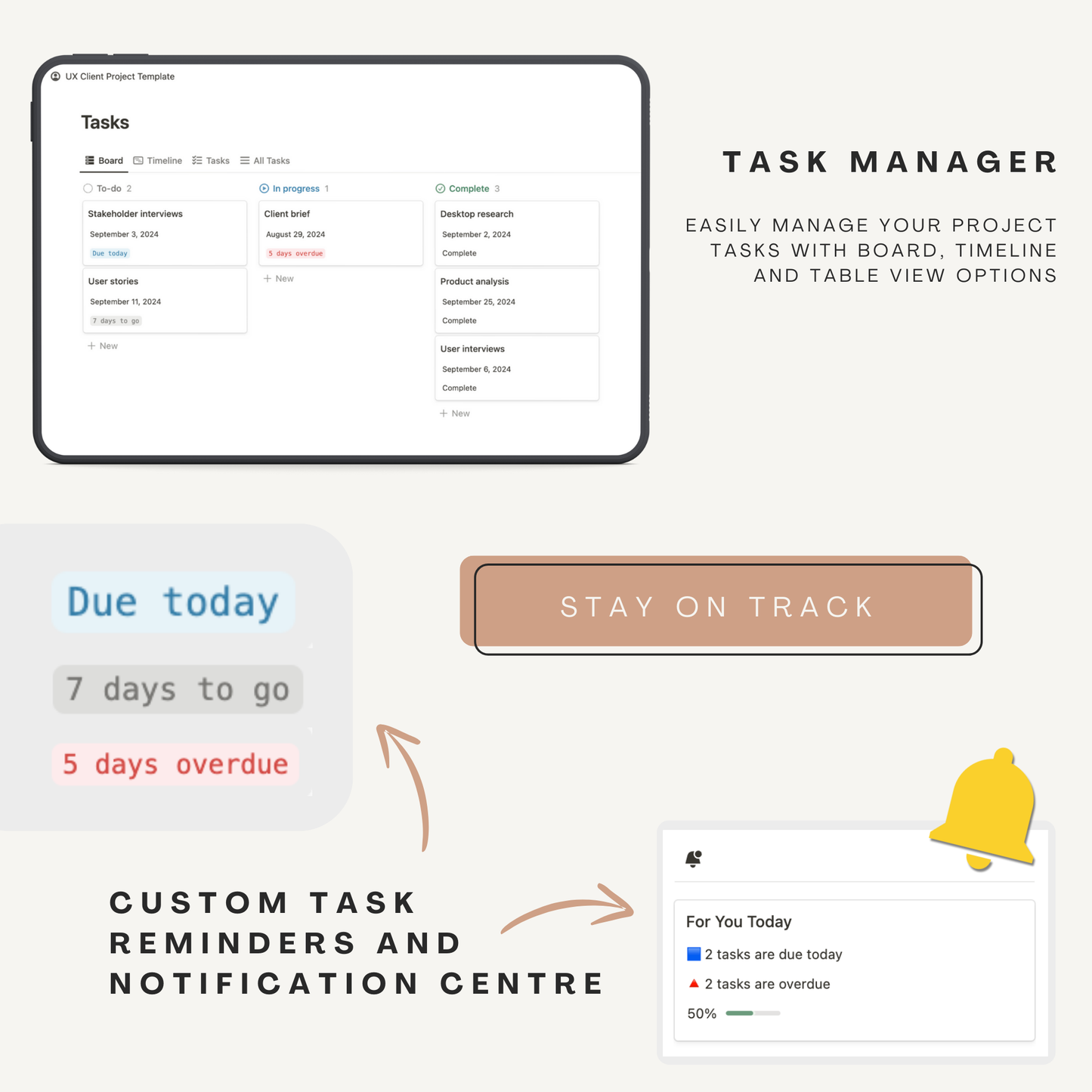 UX Client Project Manager | Notion Template